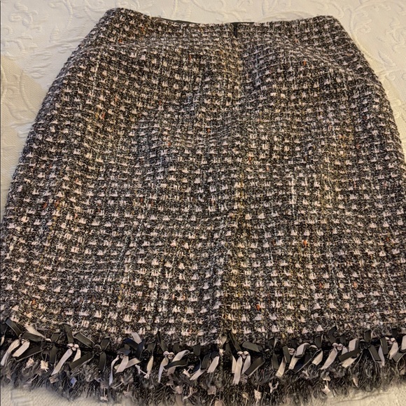 Teri Jon  Gray &Pink Tweed Jacket and skirt with Ribbon Accents 8 Neiman Marcus - Picture 11 of 12